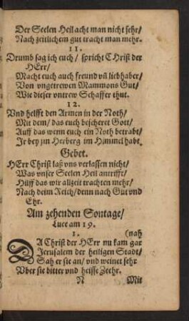 Am zehenden Sontage ...
