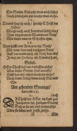 Am zehenden Sontage ...