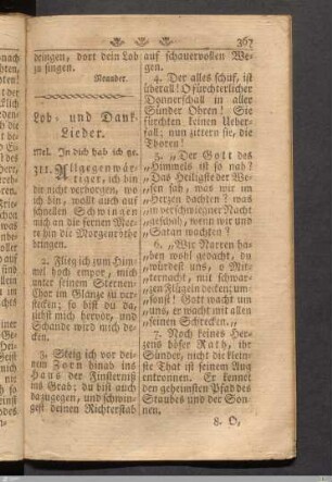 Lob - und Dank-Lieder.