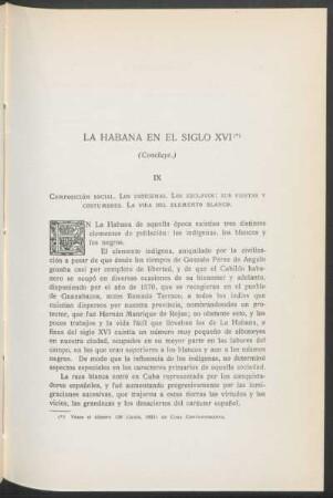 La Habana en el siglo XVI - (Concluye.)