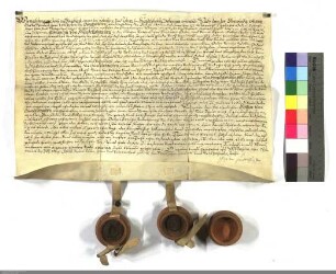 Revers des Jobst von Boyneburg gen. von Hoinstein und des Johann von Hundelshausen für Philipp von Hundelshausen bei seiner Aufnahme in den Deutsc...