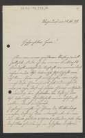 Brief von Franz Xaver Gierster an Unbekannt