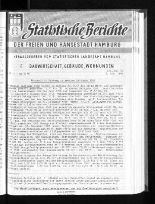 Wohngeld in Hamburg im zweiten Halbjahr 1969 : Lfd. Nr. 16
