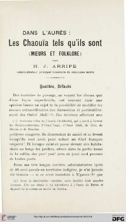 Sér. 5: Dans l'Aurès - les Chaouïa tels qu'ils sont (mœurs et folklore), [1]