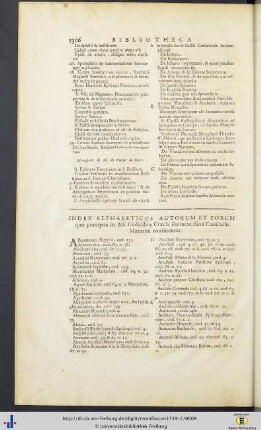 Bibliotheca Emin. Card. Mazarini - Bibliotheca D. Pr. De Mesme - Bibliotheca Monast. SS. Trinitatis Prope Constant. - Bibliothecae Variae - Bibliotheca Monast. S. Martini Turonensis - Bibliotheca Abbaiae Savinianensis Ord. Cisterc. - Bibliotheca Abbatiae Fulcardi Montis - Bibliotheca V. CL. D. Bouhier etc. - Bibliotheca S. Jacobi Leodiensis - Bibliothecae Variae - Bibliotheca Fr. Praedicatorum Claromont in Arvernia.