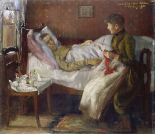 Der Vater des Künstlers auf dem Krankenlager