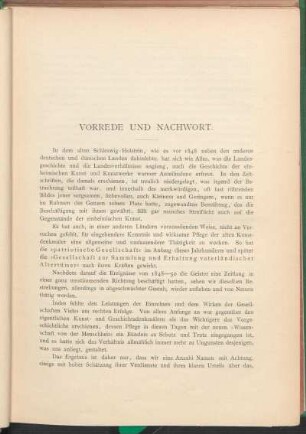 Vorrede und Nachwort.