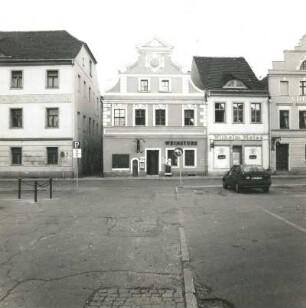 Cottbus. Wohnhäuser mit Läden, Altmarkt 22/23. um 1675 (Nr. 22). Straßenfront