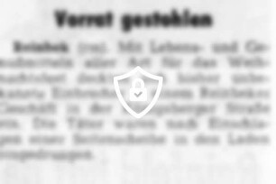 Vorrat gestohlen