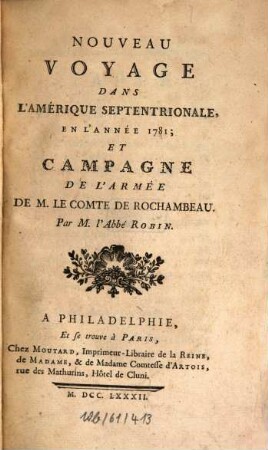 Nouveau Voyage dans l'Amerique Septentrionale