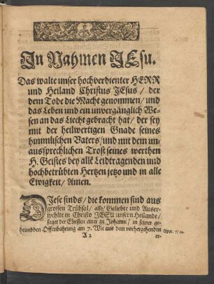 In Nahmen Jesu.