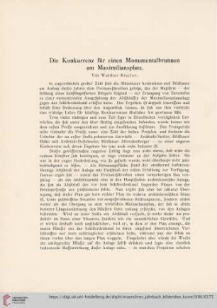 1: Die Konkurrenz für einen Monumentalbrunnen am Maximiliansplatz