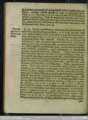 §. 141. Sacerdos peccata revelare non debet