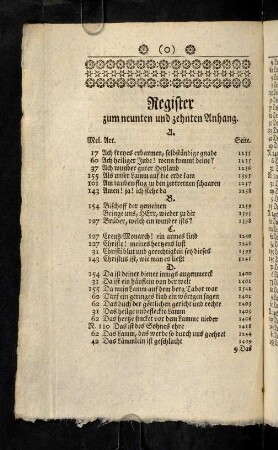 1576-1584, Register zum neunten und zehnten Anhang