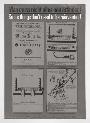 Plakat "Man muß nicht alles neu erfinden! Some things don't need to be reinvented!"
