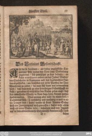 Des Vatinius Gesandschafft.