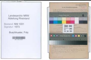 Entnazifizierung Fritz Buschhueter , geb. 11.10.1883 (Kassenleiter)