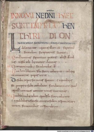 Enchiridion ad Laurentium, seu de fide, spe et caritate - BSB Clm 14487