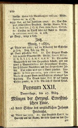 Pensum XXII.