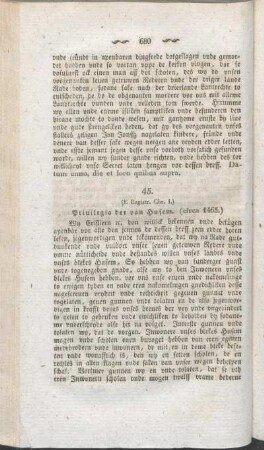 45. (E Registr. Chr. I.) Priuilegia der van Husem. (circa 1465.)