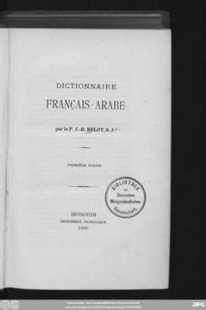 P. 1: Dictionnaire français-arabe