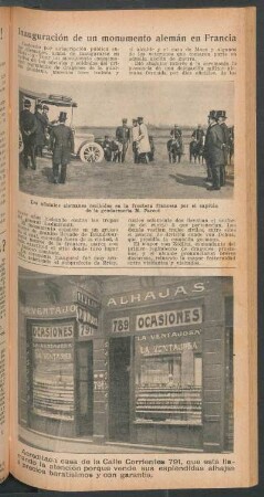 Inauguración de un monumento alemán en Francia