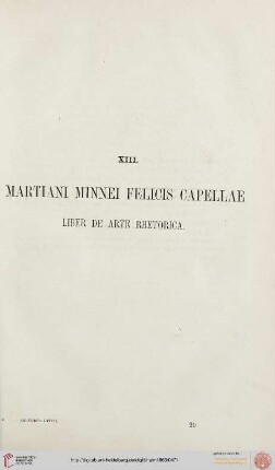 Martiani Minnei felicis capellae. Liber de arte rhetorica