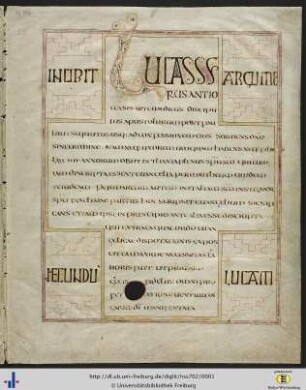 (1r - 2r) Prolog: „Incipit argumen[tum] secundum Lucam” .