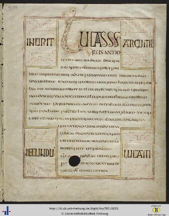 (1r - 2r) Prolog: „Incipit argumen[tum] secundum Lucam” .