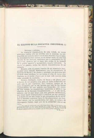 El cultivo de la iniciativa individual