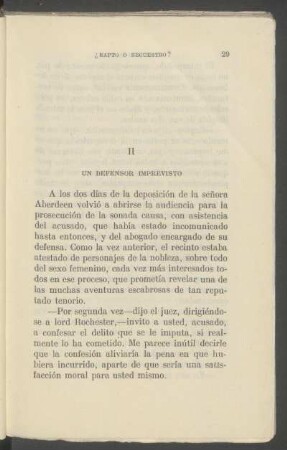II - Un defensor imprevisto