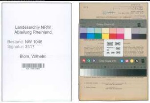Entnazifizierung Wilhelm Blom , geb. 16.02.1893 (Tischler)