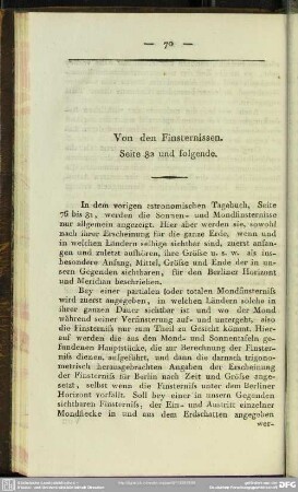Von den Finsternissen