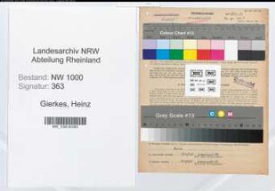 Entnazifizierung Heinz Gierkes, geb. 16.04.1920 (Postinspektor)