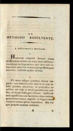 I. Informatio methodi