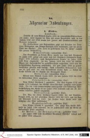 XI. Allgemeine Andeutungen.