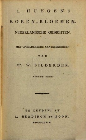 Koren-Bloemen : nederlandsche gedichten, 4
