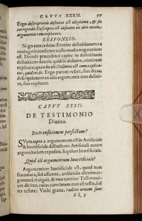 Caput XXXII. De Testimonio Diuino.