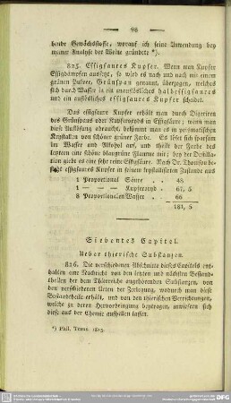 Siebentes Capitel. Ueber thierische Substanzen