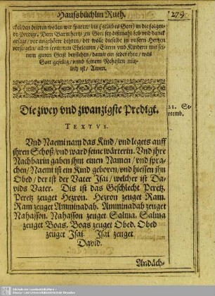 Die zwey und zwanzigste Predigt