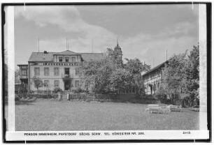 Pension Immenheim. Papstdorf. Sächsische Schweiz. Tel. Königstein Nr. 395