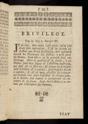 15, Privilege