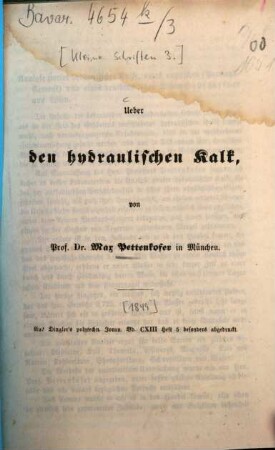Kleine Schriften, 3