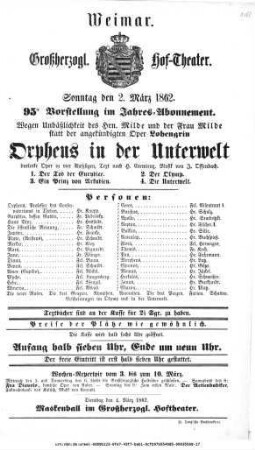 Orpheus in der Unterwelt