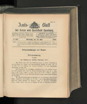 No. 107, 10. Mai 1916