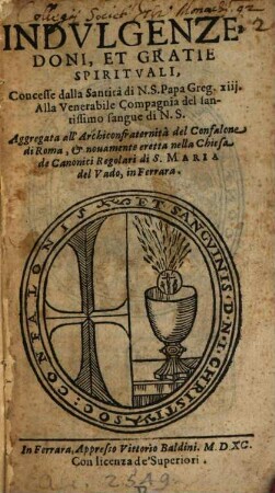 Indulgenze doni e grazie Spirituali