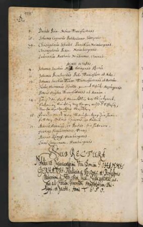 Winterhalbjahr 1649/1650. Rektorat Johannes Gerhard
