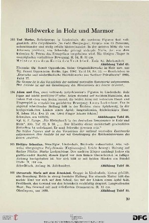 Bildwerke in Holz und Marmor (Nr. 163-188)