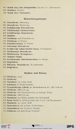 Beleuchtungskörper (Nr. 494-511)