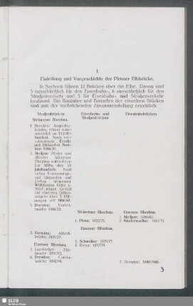 I. Einleitung und Vorgeschichte der Pirnaer Elbbrücke